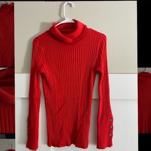 TIME AND TRU red turtleneck sweater